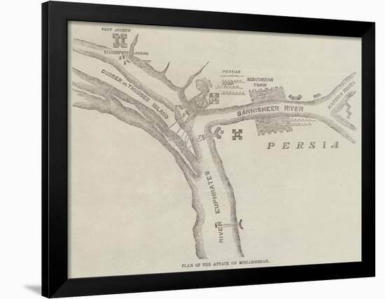 Plan of the Attack on Mohammerah-null-Framed Giclee Print