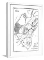 Plan of the Battle of Bunker Hill, Boston, Massachusetts, 1775-null-Framed Giclee Print