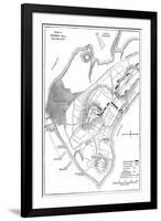 Plan of the Battle of Bunker Hill, Boston, Massachusetts, 1775-null-Framed Giclee Print