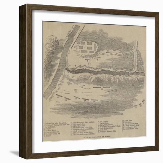 Plan of the Battle of Dubba-null-Framed Giclee Print