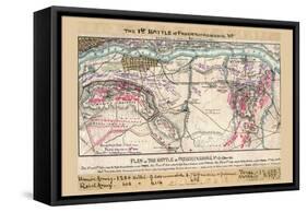 Plan of the Battle of Fredericksburg-Robert Knox Sneden-Framed Stretched Canvas