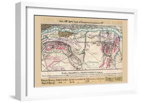 Plan of the Battle of Fredericksburg-Robert Knox Sneden-Framed Art Print