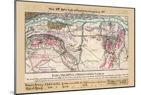 Plan of the Battle of Fredericksburg-Robert Knox Sneden-Mounted Art Print