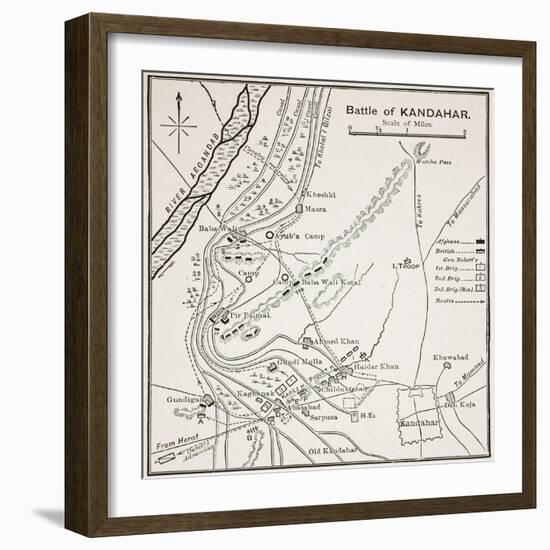 Plan of the Battle of Kandahar-null-Framed Giclee Print