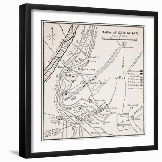 Plan of the Battle of Kandahar-null-Framed Giclee Print