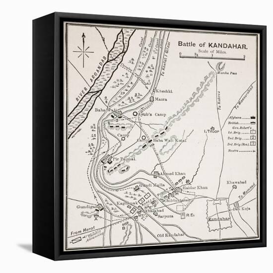 Plan of the Battle of Kandahar-null-Framed Stretched Canvas