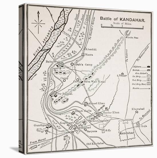 Plan of the Battle of Kandahar-null-Stretched Canvas