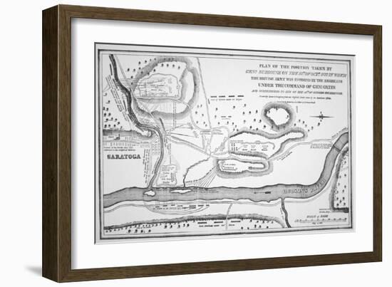 Plan of the Battle of Saratoga, October 1777-null-Framed Giclee Print