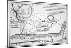 Plan of the Battle of Saratoga, October 1777-null-Mounted Giclee Print