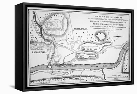 Plan of the Battle of Saratoga, October 1777-null-Framed Stretched Canvas