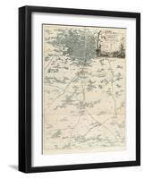 Plan of the Battles of Ligny-null-Framed Giclee Print