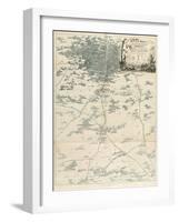 Plan of the Battles of Ligny-null-Framed Giclee Print