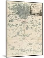 Plan of the Battles of Ligny-null-Mounted Giclee Print