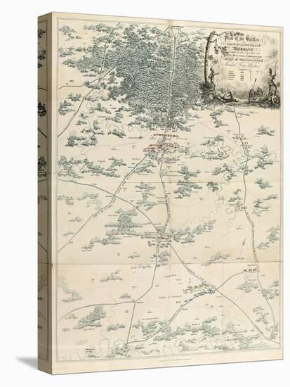 Plan of the Battles of Ligny-null-Stretched Canvas