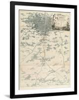 Plan of the Battles of Ligny-null-Framed Giclee Print