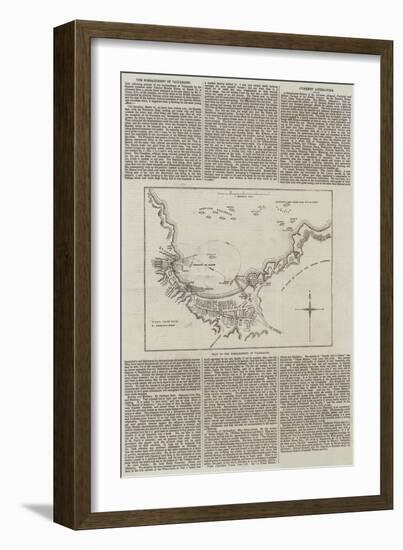 Plan of the Bombardment of Valparaiso-null-Framed Giclee Print