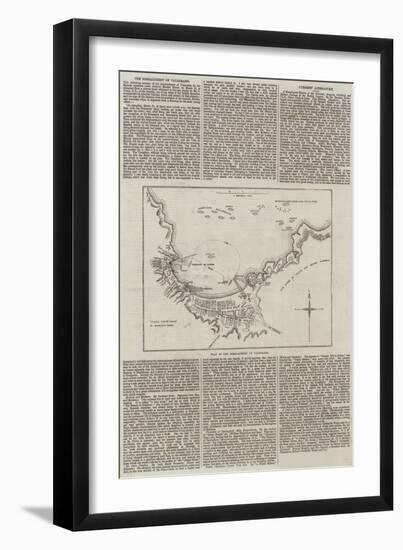 Plan of the Bombardment of Valparaiso-null-Framed Giclee Print