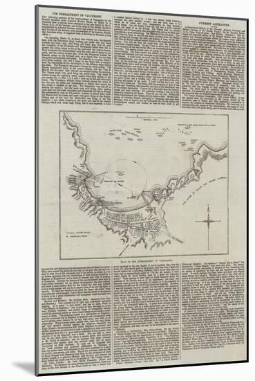 Plan of the Bombardment of Valparaiso-null-Mounted Giclee Print
