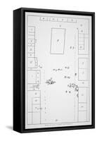 Plan of the Boston Massacre of 1770 Used at the Trial of the British Troops-Paul Revere-Framed Stretched Canvas