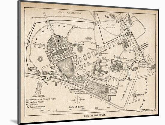 Plan of the Botanical Gardens-null-Mounted Photographic Print