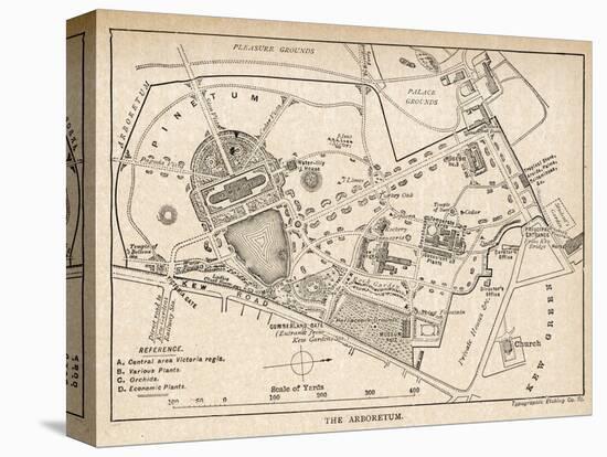 Plan of the Botanical Gardens-null-Stretched Canvas