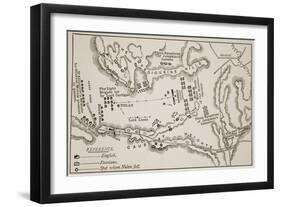 Plan of the Charge of the Light Brigade at Balaclava, October 25Th, 1854-English School-Framed Giclee Print