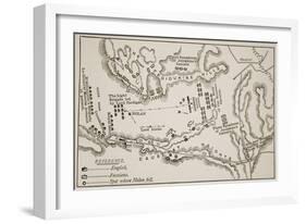 Plan of the Charge of the Light Brigade at Balaclava, October 25Th, 1854-English School-Framed Giclee Print