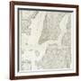 Plan of the city of New York in America as surveyed in the years 1766 & 1767-William Faden-Framed Giclee Print