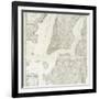 Plan of the city of New York in America as surveyed in the years 1766 & 1767-William Faden-Framed Giclee Print