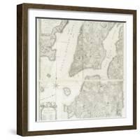 Plan of the city of New York in America as surveyed in the years 1766 & 1767-William Faden-Framed Giclee Print