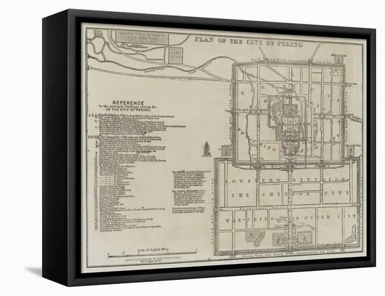 Plan of the City of Peking-John Dower-Framed Stretched Canvas