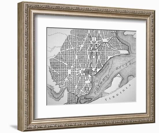 Plan of the City of Washington as Originally Laid Out in 1793-null-Framed Giclee Print