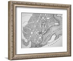 Plan of the City of Washington as Originally Laid Out in 1793-null-Framed Giclee Print