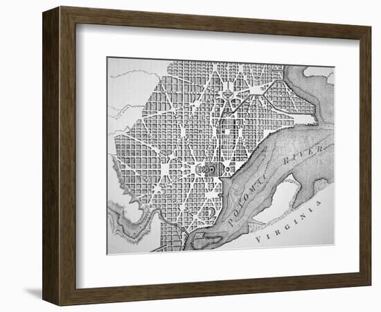 Plan of the City of Washington as Originally Laid Out in 1793-null-Framed Giclee Print