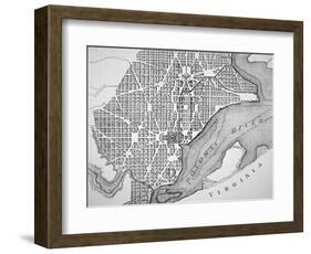 Plan of the City of Washington as Originally Laid Out in 1793-null-Framed Giclee Print