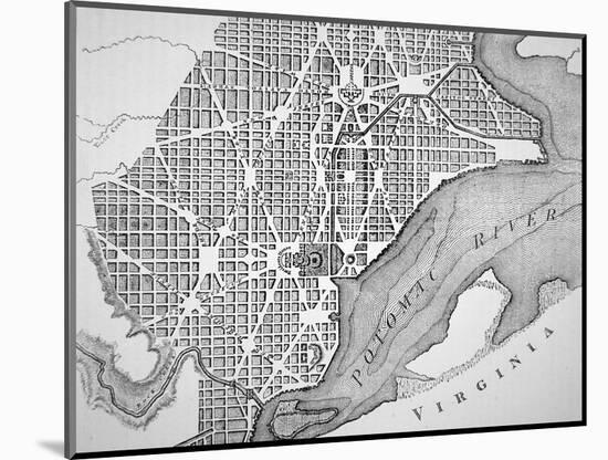 Plan of the City of Washington as Originally Laid Out in 1793-null-Mounted Giclee Print