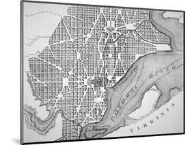Plan of the City of Washington as Originally Laid Out in 1793-null-Mounted Giclee Print