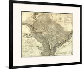 Plan of the City of Washington, c.1795-John Reid-Framed Art Print