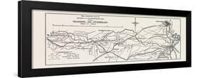 Plan of the Confederate Retreat from Richmond and Petersburg, American Civil War, USA, 1870S-null-Framed Giclee Print