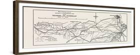 Plan of the Confederate Retreat from Richmond and Petersburg, American Civil War, USA, 1870S-null-Framed Giclee Print