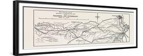 Plan of the Confederate Retreat from Richmond and Petersburg, American Civil War, USA, 1870S-null-Framed Giclee Print