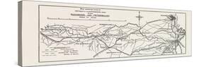 Plan of the Confederate Retreat from Richmond and Petersburg, American Civil War, USA, 1870S-null-Stretched Canvas