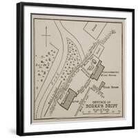 Plan of the Defence of Rorke's Drift-English School-Framed Giclee Print