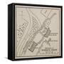 Plan of the Defence of Rorke's Drift-English School-Framed Stretched Canvas