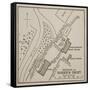 Plan of the Defence of Rorke's Drift-English School-Framed Stretched Canvas