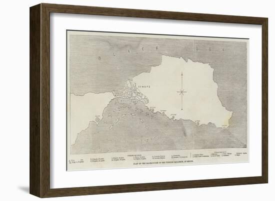 Plan of the Destruction of the Turkish Squadron, at Sinope-null-Framed Giclee Print