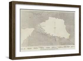 Plan of the Destruction of the Turkish Squadron, at Sinope-null-Framed Giclee Print