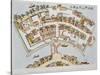 Plan of the Dutch Factory in the Island of Desima, at Nagasaki, Book from Illustrations of Japan ..-Isaac Titsingh-Stretched Canvas