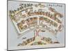 Plan of the Dutch Factory in the Island of Desima, at Nagasaki, Book from Illustrations of Japan ..-Isaac Titsingh-Mounted Giclee Print