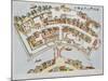 Plan of the Dutch Factory in the Island of Desima, at Nagasaki, Book from Illustrations of Japan ..-Isaac Titsingh-Mounted Giclee Print